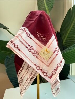 CELINE 'Rope" Silk Scarf